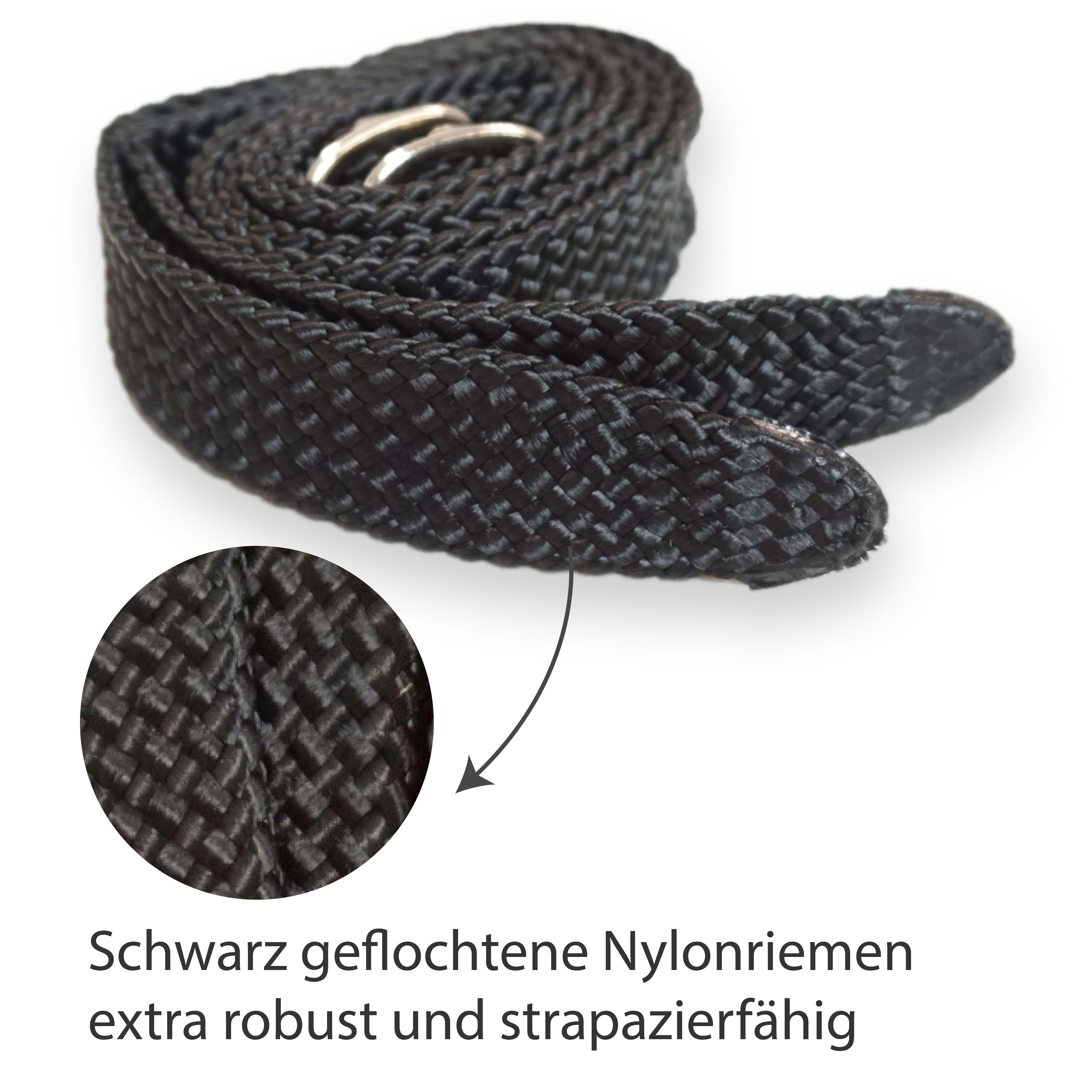 Sporenriemen in schwarz 2 Stück, größenverstellbar